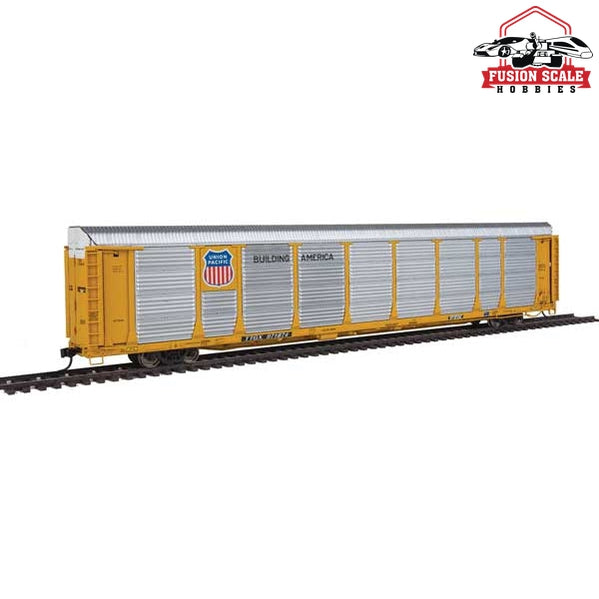 Walthers Proto HO Scale 89' Thrall Bi-Level Auto Carrier - Ready To Run Union Pacific(R) Rack #21143, TTGX Flatcar #971874