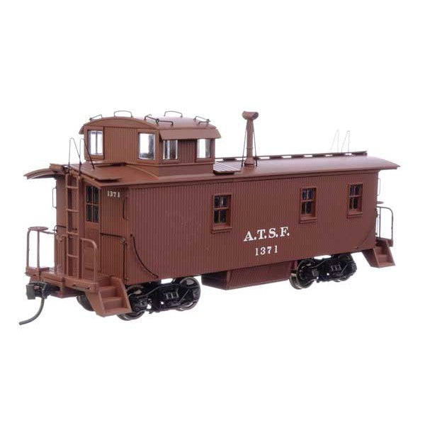 Walthers Proto HO Scale 30' ATSF 1300-Series Wood Waycar (Caboose) Santa Fe A.T.S.F. #1371 1938-1941 Scheme (Mineral Red, white)