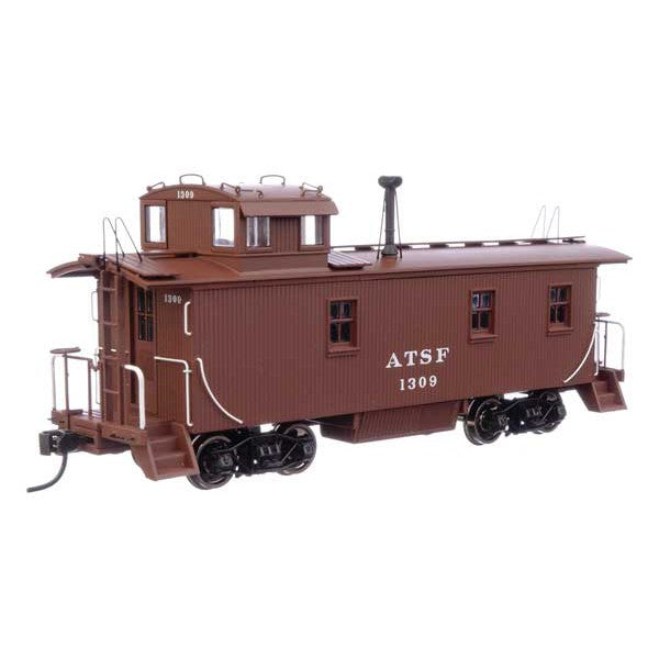 Walthers Proto HO Scale 30' ATSF 1300-Series Wood Caboose Santa Fe ATSF #1309 1943-Retirment Scheme (Mineral Red, white)