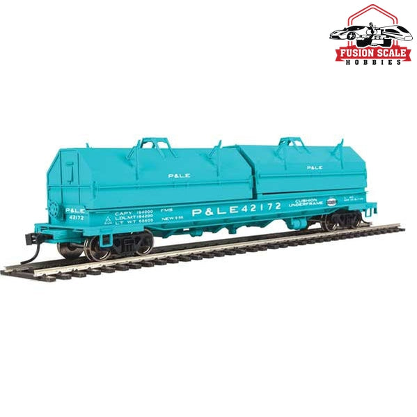 Walthers Proto HO Scale 50' Evans Cushion Coil Car - Ready to Run New York Central P&LE #42172 (Angled Hoods, Jade Green)