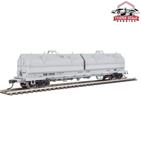 Walthers Proto HO Scale 50' Evans Cushion Coil Car - Ready to Run Union Pacific(R) CNW(TM) #249104 (Angled Hoods, gray, Small UP Shield)