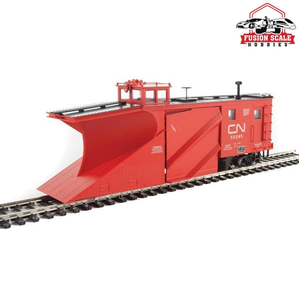 Walthers Proto HO Scale Russell Snowplow - Ready to Run Canadian National #55245 (red, Noodle Logo)