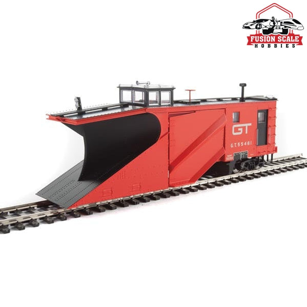 Walthers Proto HO Scale Russell Snowplow - Ready to Run Grand Trunk Western #55461 (red, black)