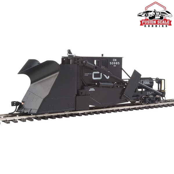 Walthers Proto HO Scale Jordan Spreader - Ready to Run Canadian National #50985 (black, Noodle Logo)