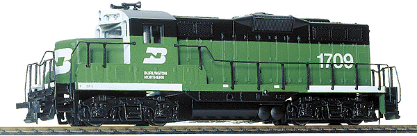 Walthers Trainline EMD GP9M Standard DC Burlington Northern #1709 (green, white)