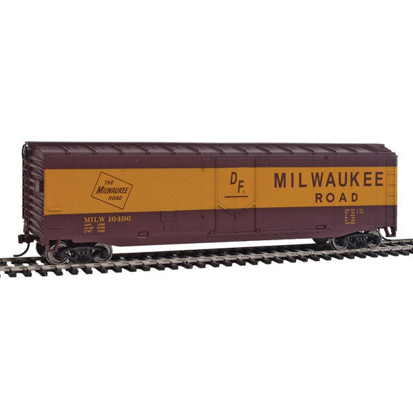 Walthers Trainline Boxcar Milwaukee Road #8491 (Boxcar Red, yellow)