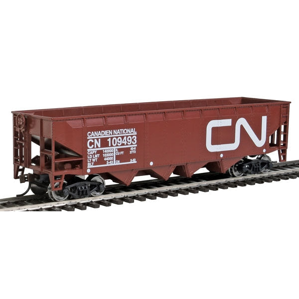 Walthers Trainline Offset Hopper Canadian National (brown, white; Large Logo)