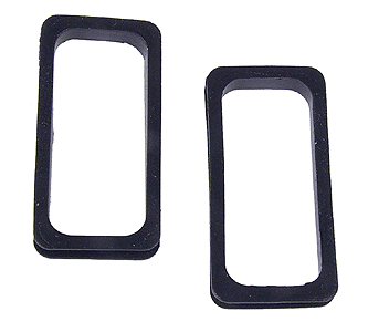 Walthers Cornerstone HO Scale Diaphragms Black Rubber 1 Pair