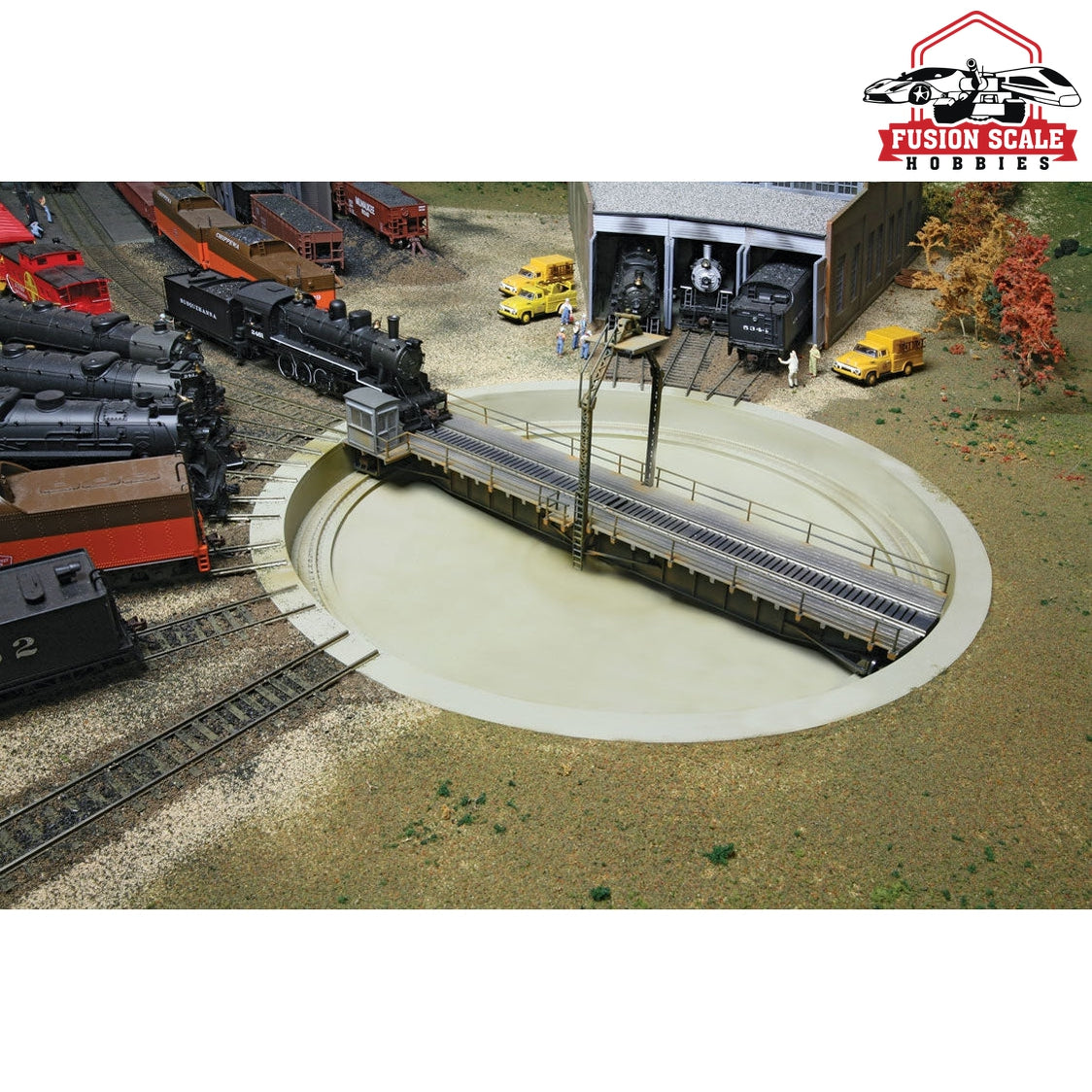 Walthers Cornerstone HO Scale Motorized 90' Turntable Assembled 133/4" 34.9cm Overall Diameter