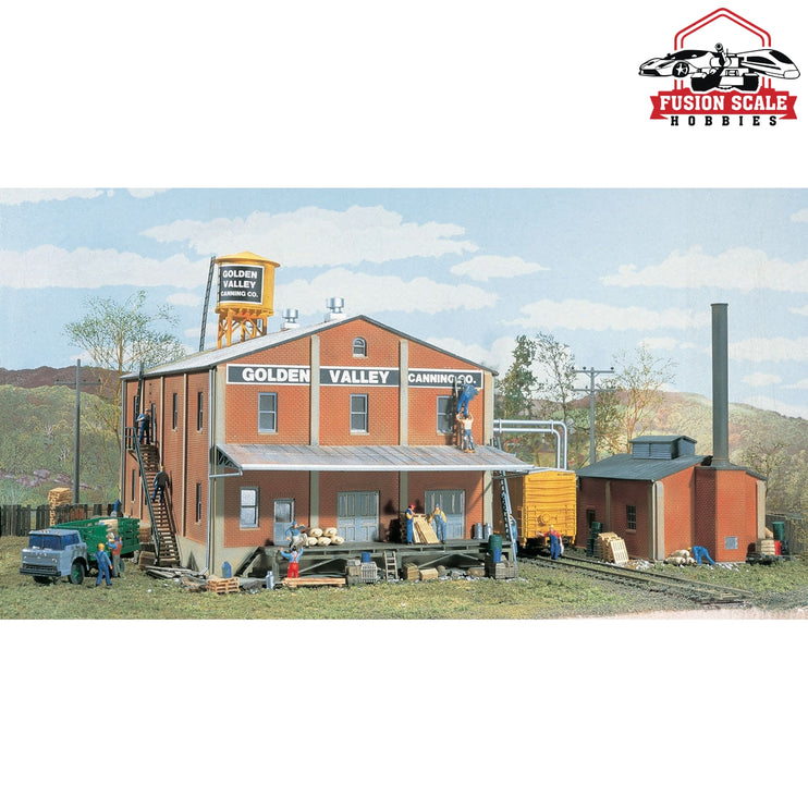 Walthers Cornerstone HO Scale Golden Valley Canning Company Kit Main Building: 101/2 x 8"; Boiler House: 43/4 x 3"