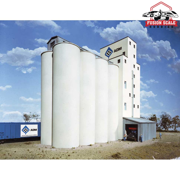 Walthers Cornerstone HO Scale Elevator Addon Silos Kit 9 x 41/2 x 9" 22.8 x 11.4 x 22.8cm