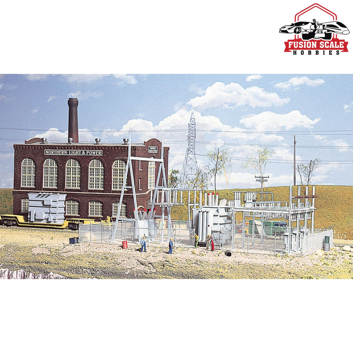 Walthers Cornerstone HO Scale Northern Light & Power Substation Kit 81/2 x 121/2" 21.6 x 31.8cm