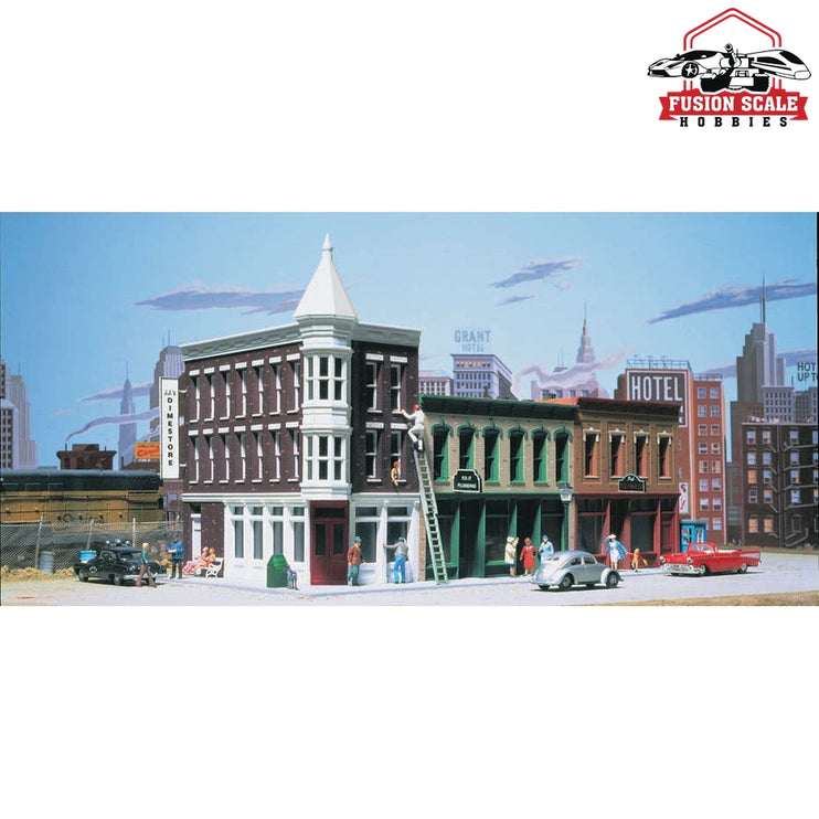 Walthers Cornerstone HO Scale Merchant's Row II Kit 10 x 5" 25.4 x 12.7cm