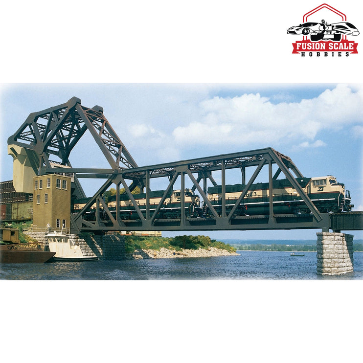 Walthers Cornerstone HO Scale Operating SingleTrack Railroad Bascule Bridge Kit 331/2 x 3 x 11" 83.7 x 7.5 x 27.5cm