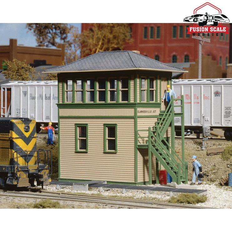 Walthers Cornerstone HO Scale Interlocking Tower Kit 5 x 17/8 x 4" 12.7 x 4.8 x 10.2cm