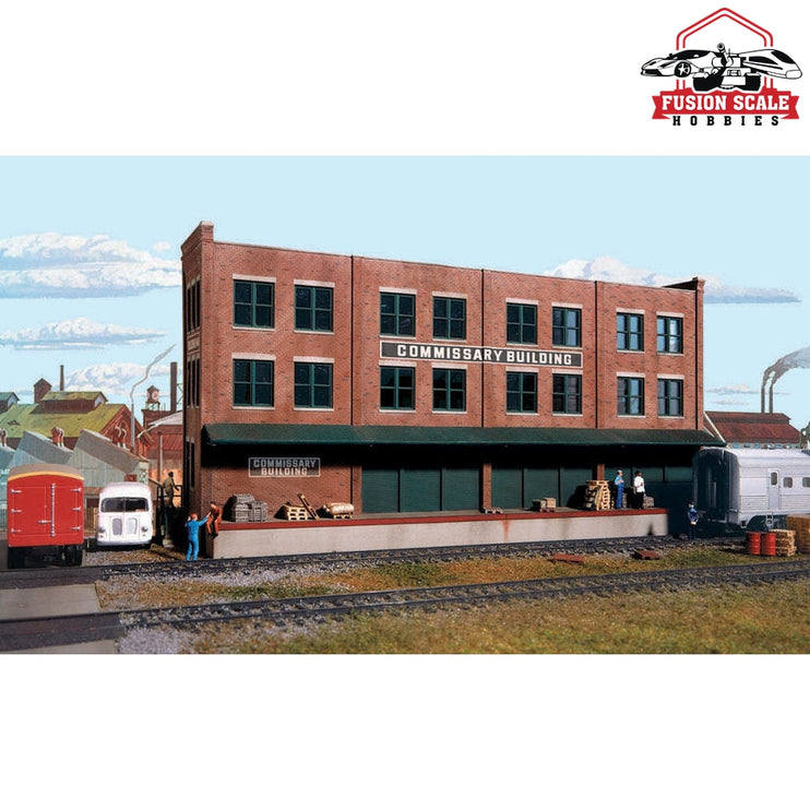 Walthers Cornerstone HO Scale Commissary/Freight Transfer Background Building Kit 125/8 x 31/4 x 61/8" 32 x 8.2 x 15.5cm