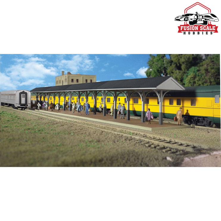 Walthers Cornerstone HO Scale Wood Station Shed & Platform Kit 4 Sections Each: 55/8 x 23/8 x 23/8" 14 x 5.9 x 5.9cm