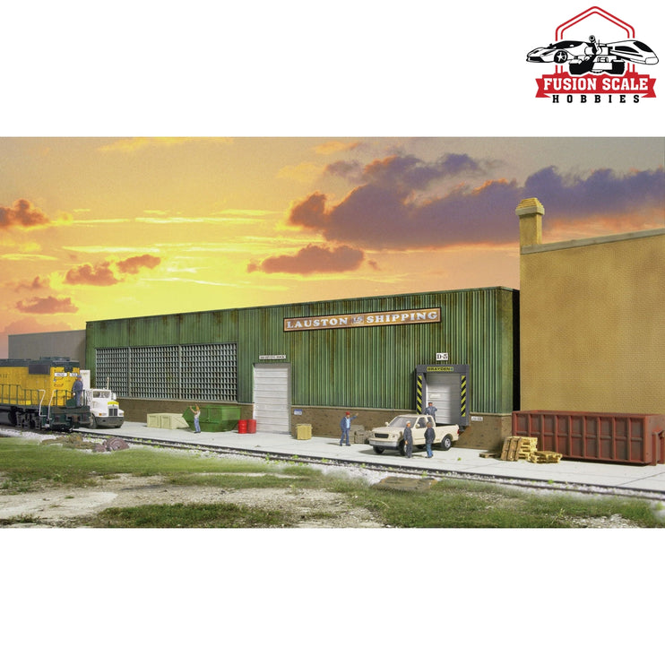 Walthers Cornerstone HO Scale Lauston Shipping Background Building Kit 19 x 11/8 x 4" 48.2 x 2.8 x 10.1cm