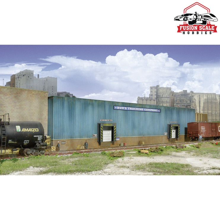 Walthers Cornerstone HO Scale Bud's Trucking Company Background Building Kit 19 x 11/8 x 4" 48.2 x 2.8 x 10.1cm