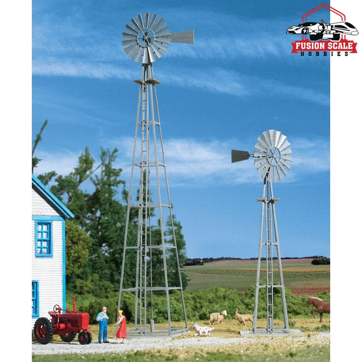 Walthers Cornerstone HO Scale Van Dyke Farm Windmill Kit 15/8 x 15/8 x 83/4" 4.1 x 4.1 x 22.2cm pkg(2)