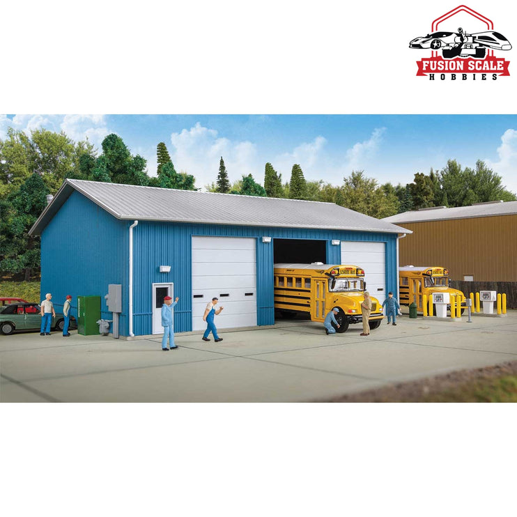 Walthers Cornerstone HO Scale Bus Maintenance Garage Kit 69/64 x 8 x 35/16" 15.6 x 20.5 x 8.4cm