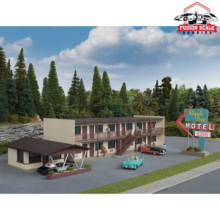 Walthers Cornerstone HO Scale Vintage Motor Hotel Kit 103/16 x 4 x 25/8" 25.8 x 10.1 x 6.6cm