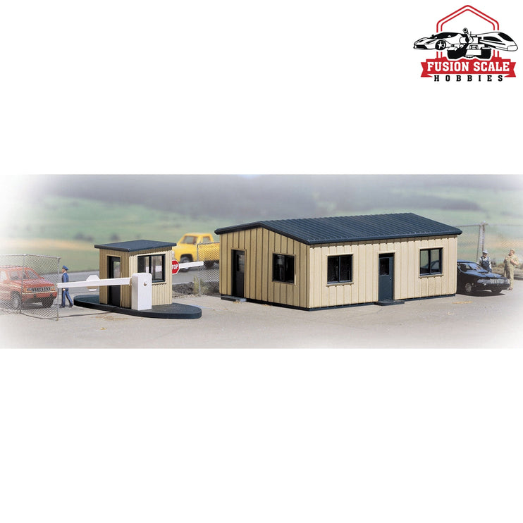 Walthers Cornerstone HO Scale Office & Guard Shack Kit Office: 41/8 x 3 x 11/2" 10.5 x 7.6 x 3.8cm