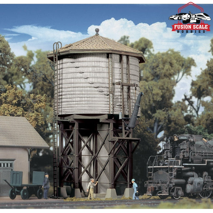 Walthers Cornerstone HO Scale Wood Water Tank Kit 31/2 x 37/8 x 65/8" 8.7 x 9.6 x 16.5cm