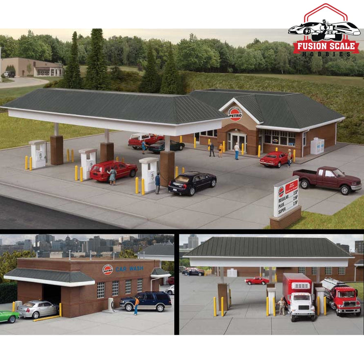 Walthers Cornerstone HO Scale Modern Travel Center / Gas Station Kit