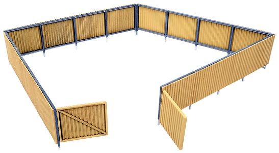 Walthers Cornerstone HO Scale Corrugated Fence