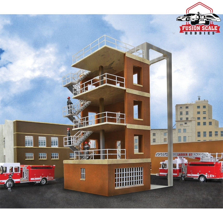 Walthers Cornerstone HO Scale Fire Department Drill Tower Kit 41/8 x 37/16 x 7" 10.5 x 8.7 x 17.8cm