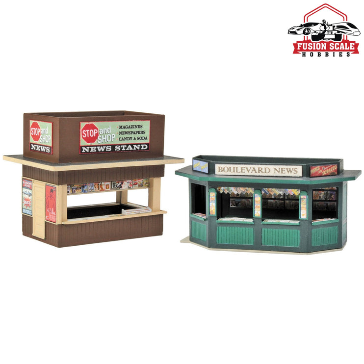 Walthers Cornerstone HO Scale Newsstands Kit pkg(2)