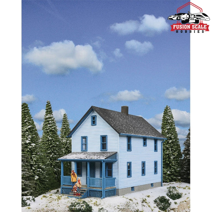 Walthers Cornerstone HO Scale TwoStory Frame House Kit 5 x 21/2 x 41/16" 12.7 x 6.3 x 10.3cm