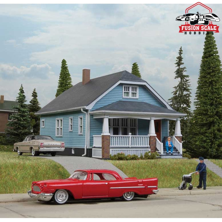 Walthers Cornerstone HO Scale American Bungalow Kit 611/32 x 35/8 x 31/2" 16.1 x 9.1 x 8.8cm