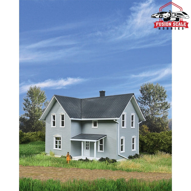 Walthers Cornerstone HO Scale Tillman Farm House Kit 411/16 x 41/4 x 43/8" 11.9 x 10.7 x 11.1cm