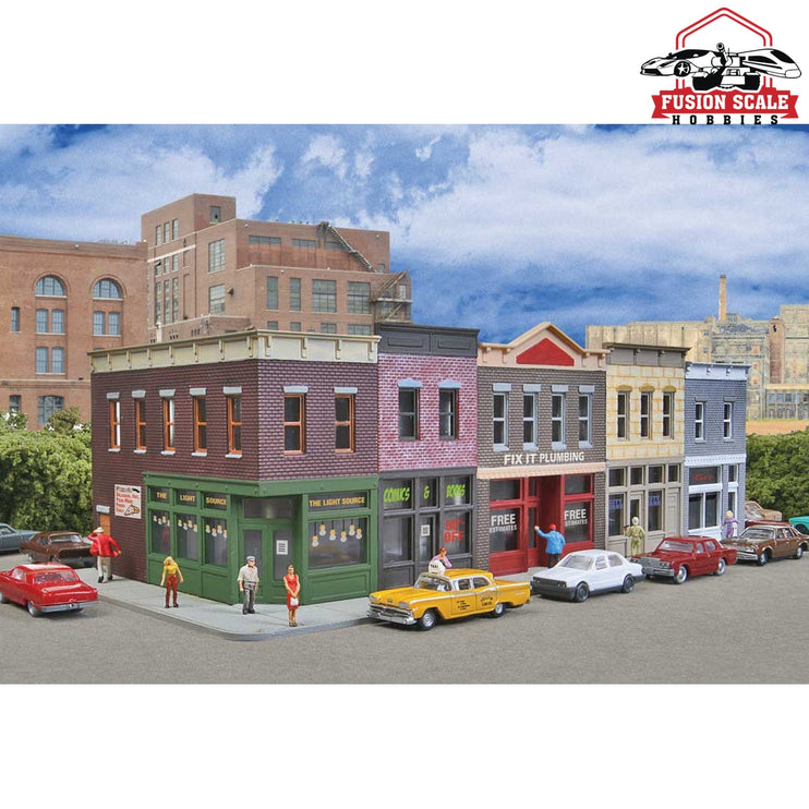 Walthers Cornerstone N Scale Merchant's Row I Kit 71/2 x 31/2 x 25/16" 19 x 8.8 x 5.8cm