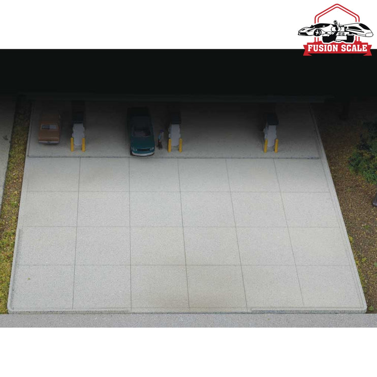 Walthers Cornerstone N Scale Modern Parking Lot 8 Sections Kit Each Section: 53/4 x 27/8 x .050" 14.6 x 7.3 x 0.127cm