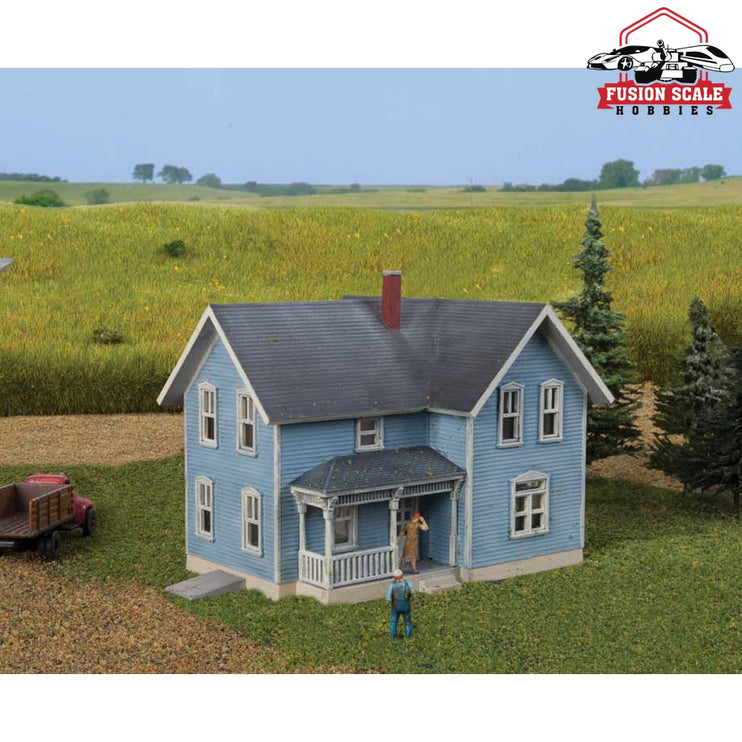 Walthers Cornerstone N Scale Lancaster Farm House Kit 21/2 x 31/4 x 25/16" 6.3 x 8.3 x 5.9cm