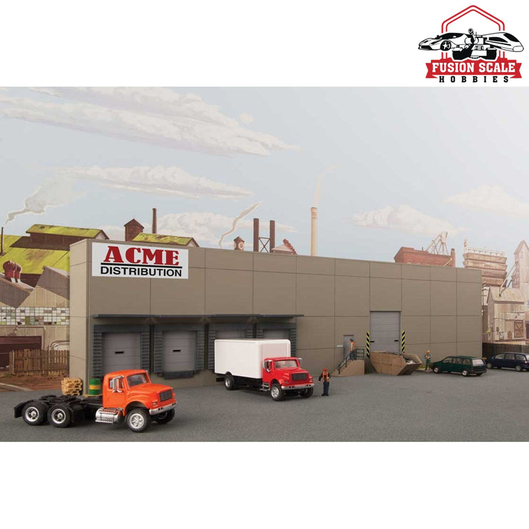 Walthers Cornerstone HO Scale Modern Concrete Warehouse Background Building Kit Each: 165/8 x 13/4 x 41/2" 42.2 x 4.4 x 11.4cm