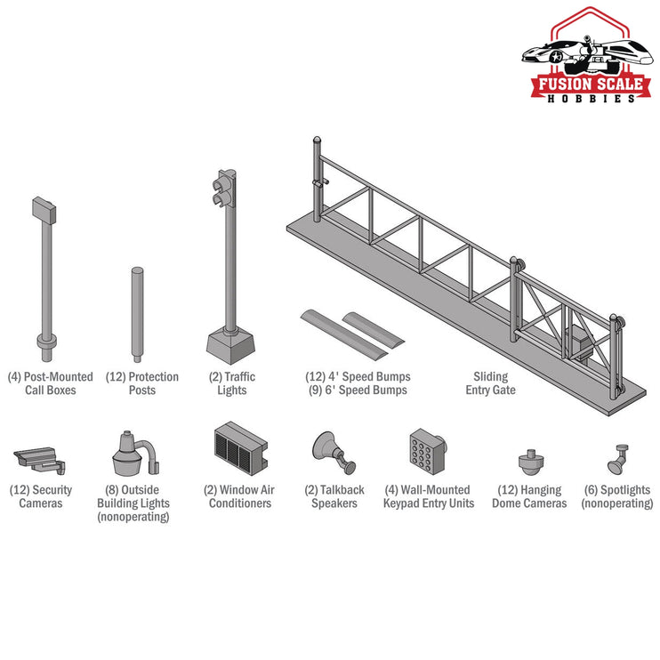 Walthers Cornerstone HO Scale Security Details Kit