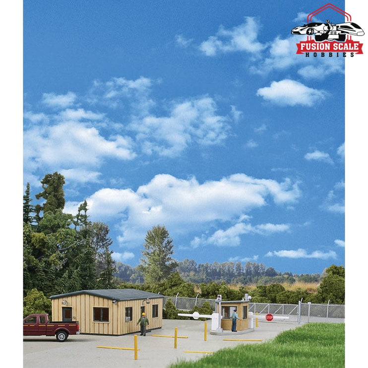 Walthers Cornerstone HO Scale Modern Guard Shack Kit Shack: 41/8 x 3 x 11/2"; Booth: 11/4 x 15/8 x 11/8"