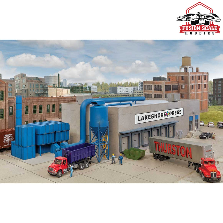 Walthers Cornerstone HO Scale Modern Printing Plant Cornerstone Modern Industrial Park Kit 165/8 x 83/8 x 511/16" 42.2 x 21.2 x 14.4cm