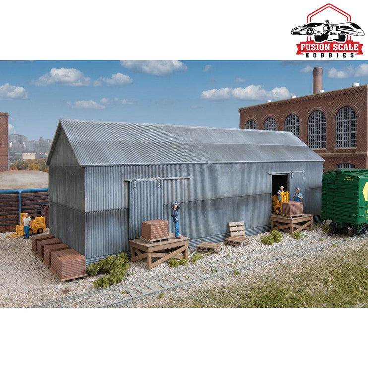 Walthers Cornerstone HO Scale Brickworks Storage Building Kit 9 x 41/4 x 31/2" 22.5 x 10.6 x 8.7cm