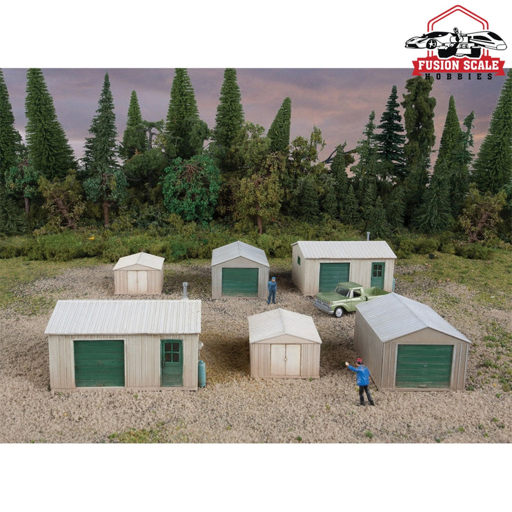 Walthers Cornerstone HO Scale Metal Yard Shed Kit Set of 2 each of 3 styles