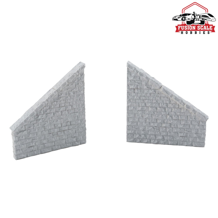 Walthers Cornerstone HO Scale Railroad Bridge Stone Wing Walls Resin Casting One Each Left & Right; Approximately: 33/4 x 7/16 x 4" 9.5 x 1.1 x 10.1cm