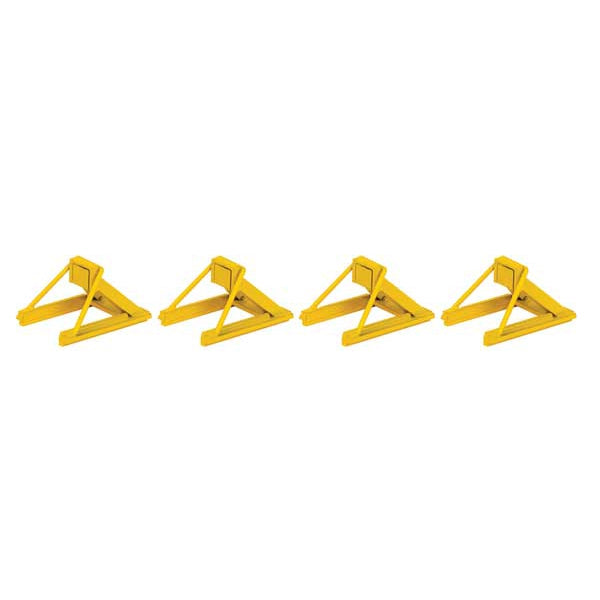 Walthers HO Scale Yellow Track Bumpers 4 Pack Assembled  