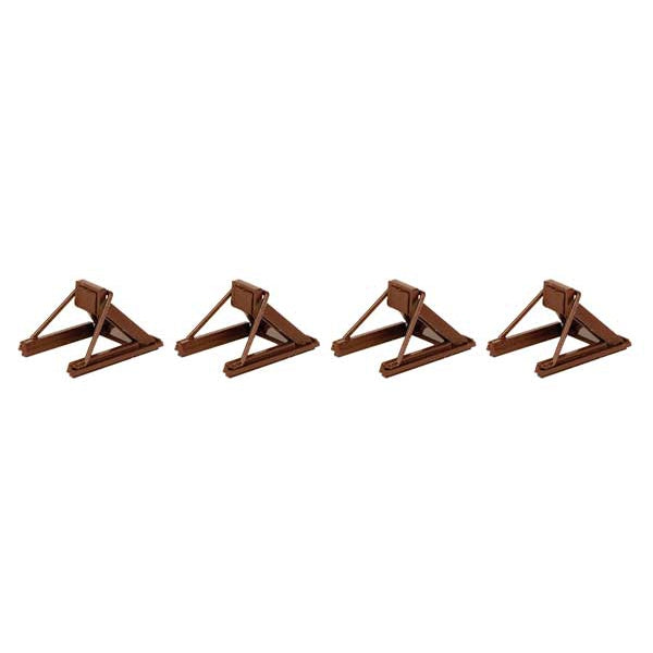 Walthers HO Scale Assembled Track Bumper Rust Brown 4 Pack