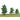 Walthers Summer Trees pkg(10) -- 3-3/8 to 5-1/2"  8 to 14cm (Includes Pin Base)