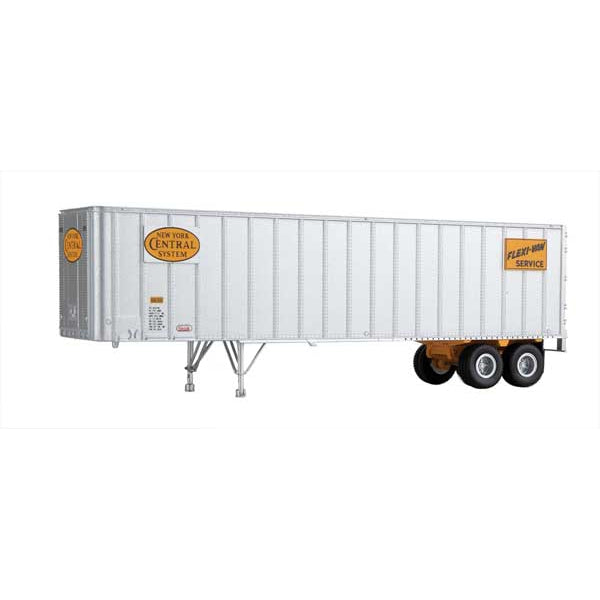 Walthers Flexi-Van 40' Trailer 2-Pack - Assembled -- Pittsburgh & Lake Erie (yellow NYC logo, Flexi-Van placards; end doors)