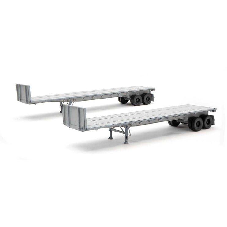 Walthers 40' Flatbed Trailer - Kit - 2-Pack -- Undecorated